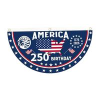 Drapeau américain du 250e anniversaire de 1, 5 x 3 pieds, drapeaux patriotiques pour célébration de 1776 à 2026, décoration intérieure et extérieure en polyester pour les défilés muraux porche et d