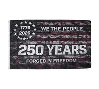 Drapeau américain du 250e anniversaire - Drapeau de jardin 90 x 150 cm « Nous le peuple » des États- pour la fête de l'indépendance - Décoration extérieure pour la maison et la