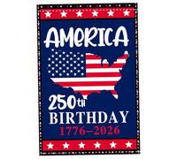 Drapeau américain du 250e anniversaire, drapeau du 250e anniversaire - 30, 5 x 45, 7 cm America 250, drapeaux de jardin et de cour double face, bannière commémorative patriotique des États-Unis, année