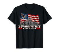 Drapeau américain du 25e Anniversaire du 11 Septembre 2001 T-Shirt
