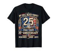 Drapeau américain du 25e Anniversaire du 11 Septembre 2001 T-Shirt