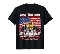 Drapeau américain du 25e Anniversaire du 11 Septembre 2001 T-Shirt