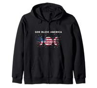 Drapeau américain du 4 Juillet - God Bless America Sweat à Capuche