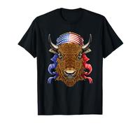 Drapeau américain du 4 Juillet sur Le Devant T-Shirt