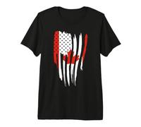 Drapeau américain du Canada Racines canadiennes T-Shirt Haut de Gamme