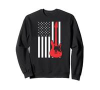 Drapeau américain du Guitariste américain - Bande de Joueur de Guitare Patriotique Sweatshirt