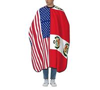 Drapeau Américain Du Pérou Homme Femme Robe De Coiffure Avec Fermeture À Crochet Cape De Barbier Réglable Cape De Coiffure Pour Coupe Et Coloration Usage Domestique 168X140Cm