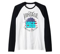 Drapeau américain édition limitée - Vintage 1966 Manche Raglan