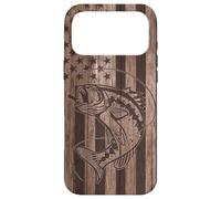 Drapeau américain en Bois pour pêcheur à Grande Bouche Coque pour iPhone 17 Pro Max