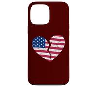 Drapeau américain en Forme de cœur brisé - Heartbreak Patriotique Coque pour iPhone 13 Pro Max