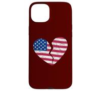 Drapeau américain en Forme de cœur brisé - Heartbreak Patriotique Coque pour iPhone 15 Plus