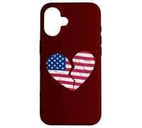 Drapeau américain en Forme de cœur brisé - Heartbreak Patriotique Coque pour iPhone 16