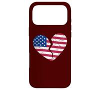 Drapeau américain en Forme de cœur brisé - Heartbreak Patriotique Coque pour iPhone 17 Pro Max