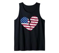 Drapeau américain en Forme de cœur brisé - Heartbreak Patriotique Débardeur