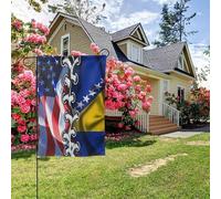 Drapeau américain et bosniaque double face 28 x 40 pouces, décoration extérieure pour jardin