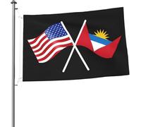 Drapeau américain et d'Antigua-et-Barbuda, 60 x 90 cm, drapeaux lumineux