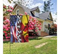 Drapeau américain et de la région du Tigré, double face, 28 x 40 pouces, décoration extérieure pour jardin