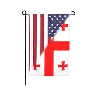 Drapeau américain et drapeau de jardin géorgien 12 x 18 pouces, bannière d