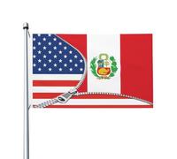 Drapeau américain et drapeau du Pérou de luxe durable 3 x 5 pieds
