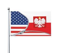 Drapeau américain et drapeau polonais de luxe durable 3 x 5 pieds