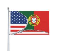 Drapeau américain et drapeau portugais de luxe durable 3 x 5 pieds