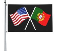 Drapeau américain et portugais 3x5 pieds Drapeaux lumineux
