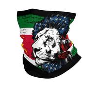 Drapeau Américain Et Surinamais : Lion Combiné Unisexe Cache Cou Anti-Solaire Tour De Cou Élastique Bandeau pour Moto Voyage Marche Sport