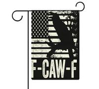 Drapeau américain F-Caw-F Black Raven Crow, drapeaux de jardin, drapeau double face, drapeaux de vacances pour décoration extérieure, 12,6 x 18,5 pouces
