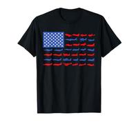 Drapeau américain fait d'avions patriotiques amateurs de pilotes d'aviation T-Shirt