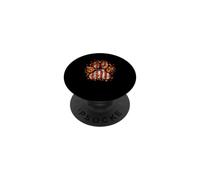 Drapeau américain Feuilles d'automne Patte de Chien Thanksgiving dîner Familial PopSockets PopGrip Adhésif