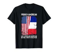 Drapeau américain français comme Un Drapeau américain régulier T-Shirt