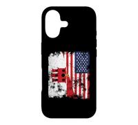 Drapeau américain Gibraltar Vieilli - Demi-américain Coque pour iPhone 17