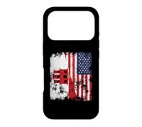 Drapeau américain Gibraltar Vieilli - Demi-américain Coque pour iPhone 17 Pro