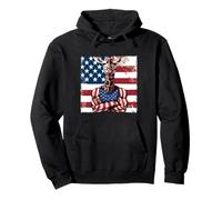 Drapeau américain Girafe Mascotte USA Sweat à Capuche