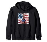 Drapeau américain Girafe Mascotte USA Sweat à Capuche