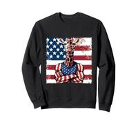 Drapeau américain Girafe Mascotte USA Sweatshirt