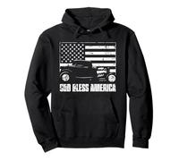 Drapeau américain « God Bless America » Motif Vieilli Sweat à Capuche
