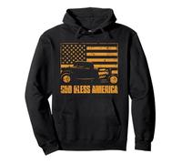 Drapeau américain « God Bless America » Motif Vieilli Sweat à Capuche
