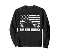 Drapeau américain « God Bless America » Motif Vieilli Sweatshirt