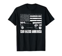 Drapeau américain « God Bless America » Motif Vieilli T-Shirt