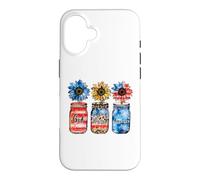 Drapeau américain « God Blessed America » - Patriotique USA - Fleurs Coque pour iPhone 16