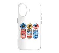 Drapeau américain « God Blessed America » - Patriotique USA - Fleurs Coque pour iPhone 17