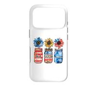 Drapeau américain « God Blessed America » - Patriotique USA - Fleurs Coque pour iPhone 17 Pro