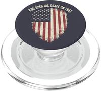 Drapeau américain « God Shed His Grace Christian Patriot » PopSockets PopGrip pour MagSafe