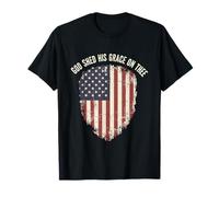 Drapeau américain « God Shed His Grace Christian Patriot » T-Shirt