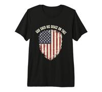 Drapeau américain « God Shed His Grace Christian Patriot » T-Shirt Haut de Gamme