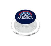 Drapeau américain Graphique de Dieu Bless America 4 Juillet PopSockets PopGrip pour MagSafe