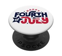 Drapeau américain Happy 4th of July Independence Day Patriotic Pride PopSockets PopGrip Adhésif