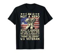 Drapeau américain « I Am Not A Hero Not A Legend » T-Shirt