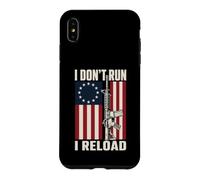 Drapeau américain « I Don't Run I Reload » Patriotic Gun Owner Coque pour iPhone XS Max